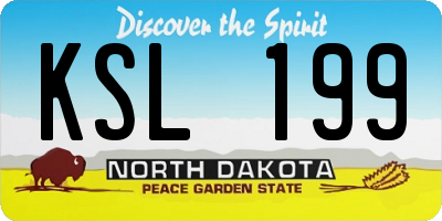 ND license plate KSL199