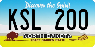 ND license plate KSL200