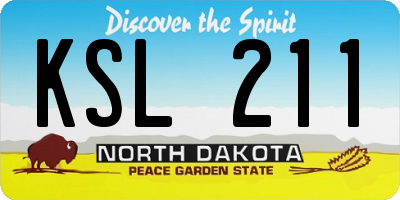 ND license plate KSL211
