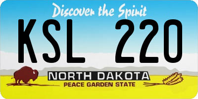 ND license plate KSL220
