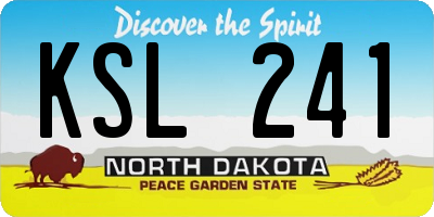 ND license plate KSL241