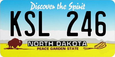ND license plate KSL246