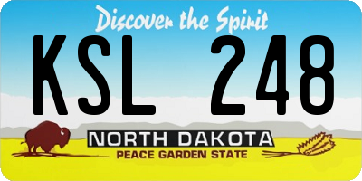 ND license plate KSL248