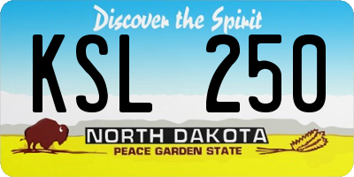 ND license plate KSL250