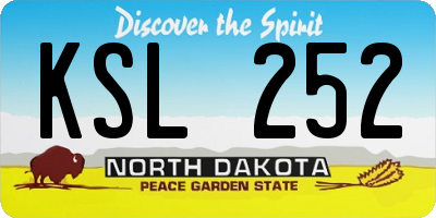 ND license plate KSL252