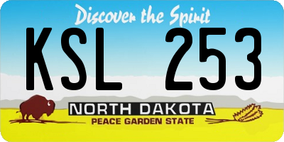 ND license plate KSL253