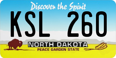 ND license plate KSL260