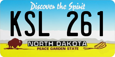 ND license plate KSL261