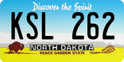 ND license plate KSL262