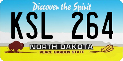 ND license plate KSL264