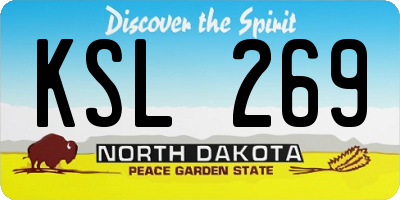 ND license plate KSL269