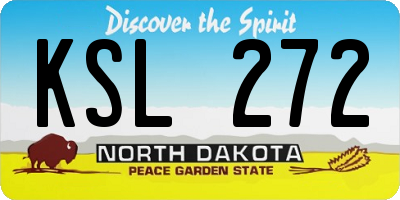 ND license plate KSL272
