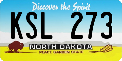 ND license plate KSL273