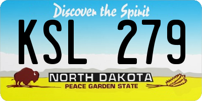 ND license plate KSL279