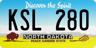 ND license plate KSL280