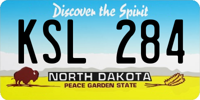 ND license plate KSL284
