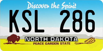 ND license plate KSL286