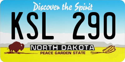 ND license plate KSL290