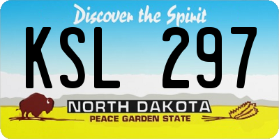 ND license plate KSL297