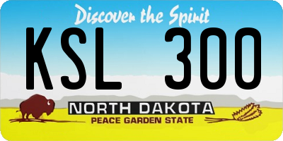 ND license plate KSL300
