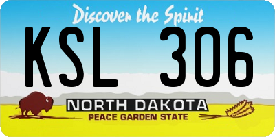 ND license plate KSL306
