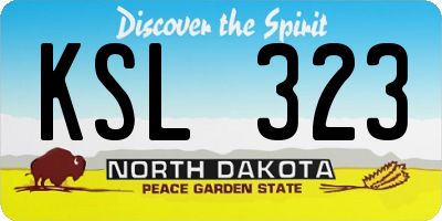 ND license plate KSL323