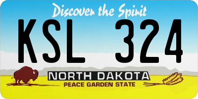 ND license plate KSL324