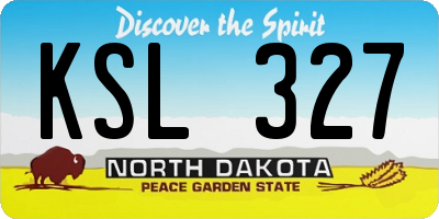 ND license plate KSL327