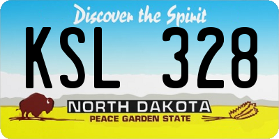 ND license plate KSL328