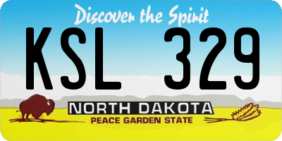 ND license plate KSL329