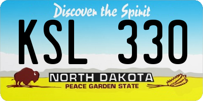 ND license plate KSL330