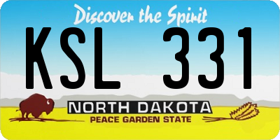 ND license plate KSL331