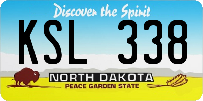 ND license plate KSL338