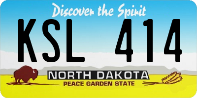 ND license plate KSL414