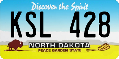 ND license plate KSL428