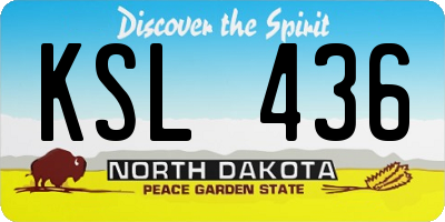 ND license plate KSL436