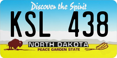 ND license plate KSL438