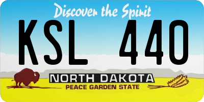 ND license plate KSL440
