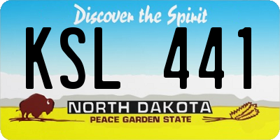 ND license plate KSL441