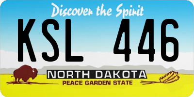 ND license plate KSL446
