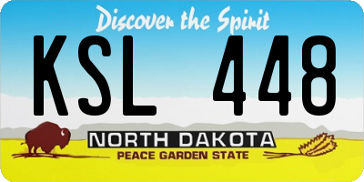 ND license plate KSL448