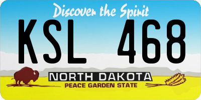 ND license plate KSL468