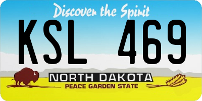 ND license plate KSL469