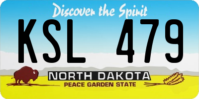 ND license plate KSL479
