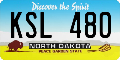 ND license plate KSL480