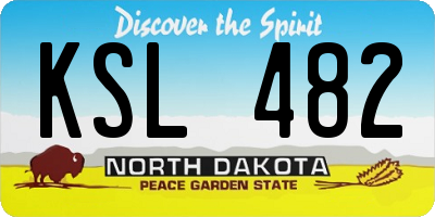 ND license plate KSL482