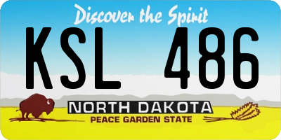 ND license plate KSL486