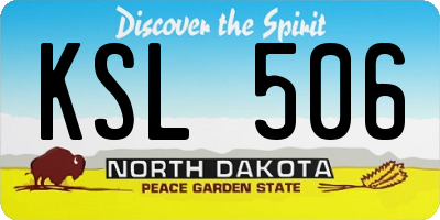 ND license plate KSL506