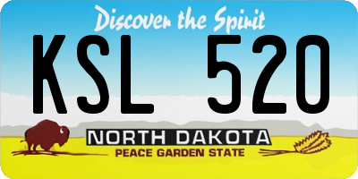 ND license plate KSL520