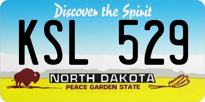 ND license plate KSL529